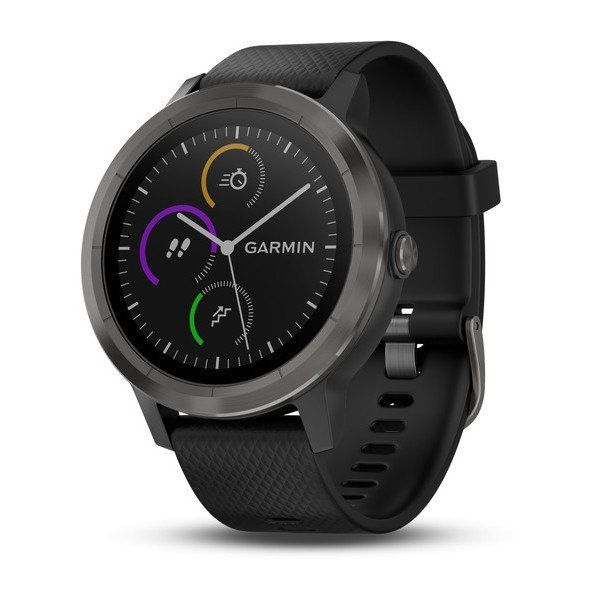 Часы Garmin (Гармин) VIVOACTIVE 3 черные с черным ремешком