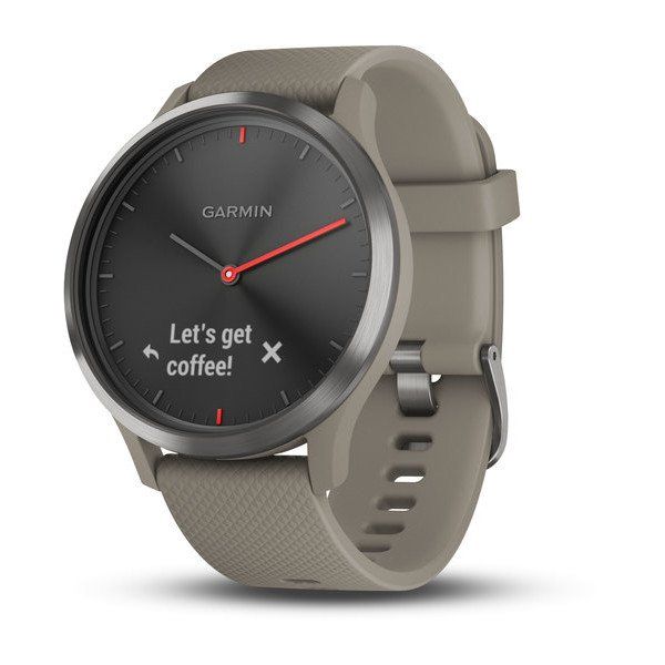 Часы Garmin (Гармин) VIVOMOVE HR черные с песочным ремешком