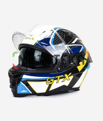 Шлем мото интеграл GTX 910SV №1 (L) BLUE-WHITE