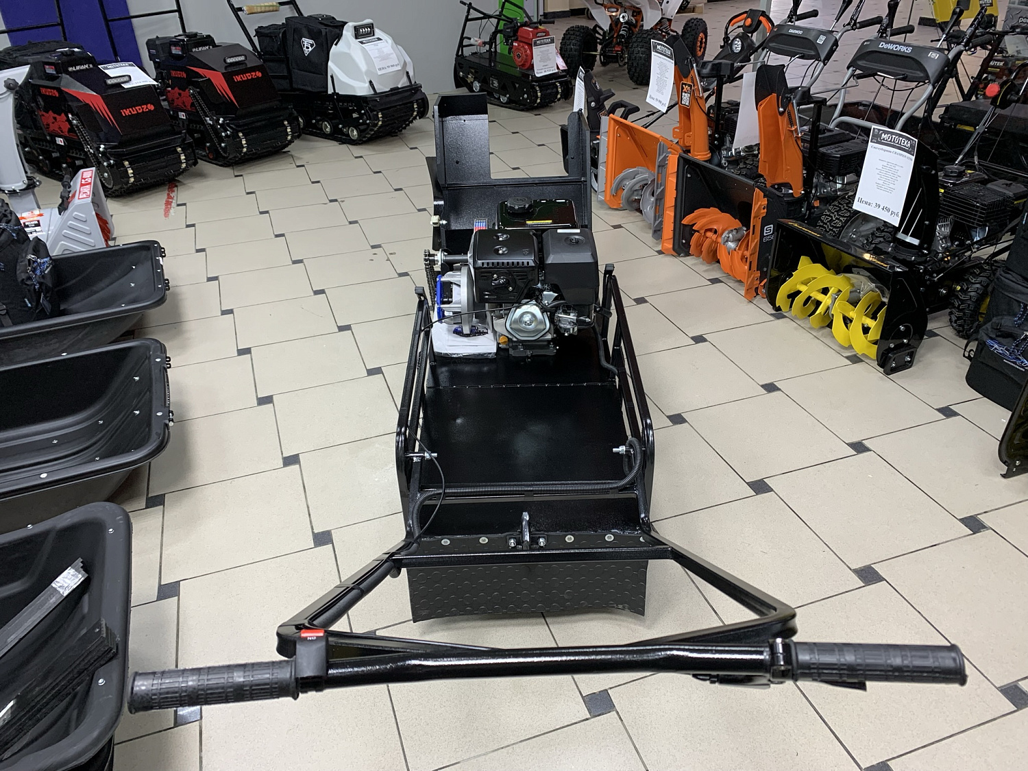 Мотобуксировщик Мужик LUXE М500 1450. 15 л.с.. катковая