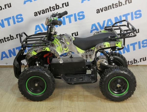 Электроквадроцикл детский Avantis (Авантис) ATV Classic E 800W зелёный ананас (машинокомплект) в магазине Мототека по цене 0 ₽