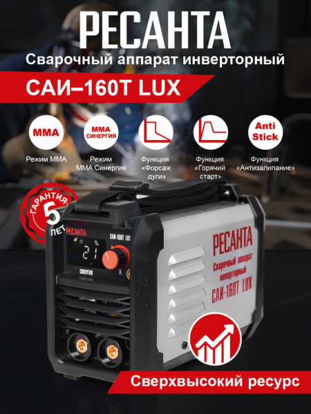 Сварочный аппарат Ресанта САИ - 160Т LUX | Мототека