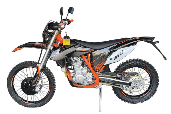Мотоцикл кроссовый / эндуро X - MOTOS CBRL3 чёрный/оранжевый с ПТС | Мототека